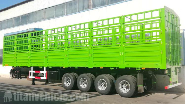 4 Axle 80 Ton Fence Cargo Trailer for Sale In Sudan