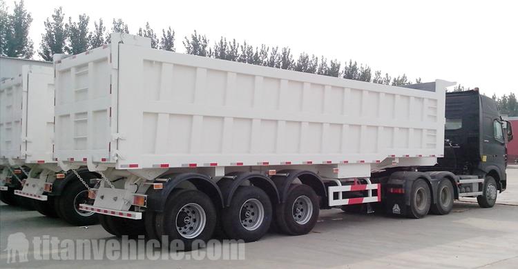 Tri Axle 60 Ton Dump Truck Trailer for Sale In Fiji