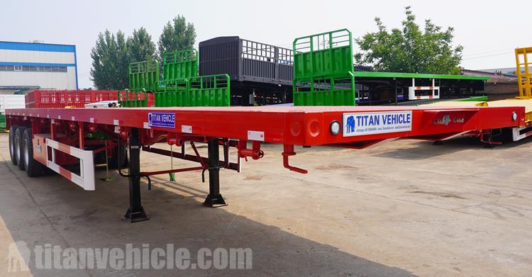 3 Axle 40Ft Flatbed Trailer with Airbag Suspension for Sale In Tanzania Dar es salaam