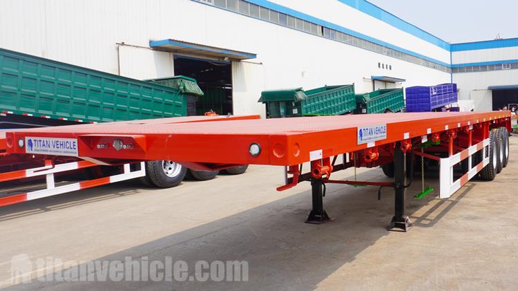 3 Axle 40Ft Flatbed Trailer with Airbag Suspension for Sale In Tanzania Dar es salaam