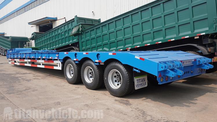 Tri Axle 80 Ton Low Bed Trailer for Sale In Tanzania Dar es salaam