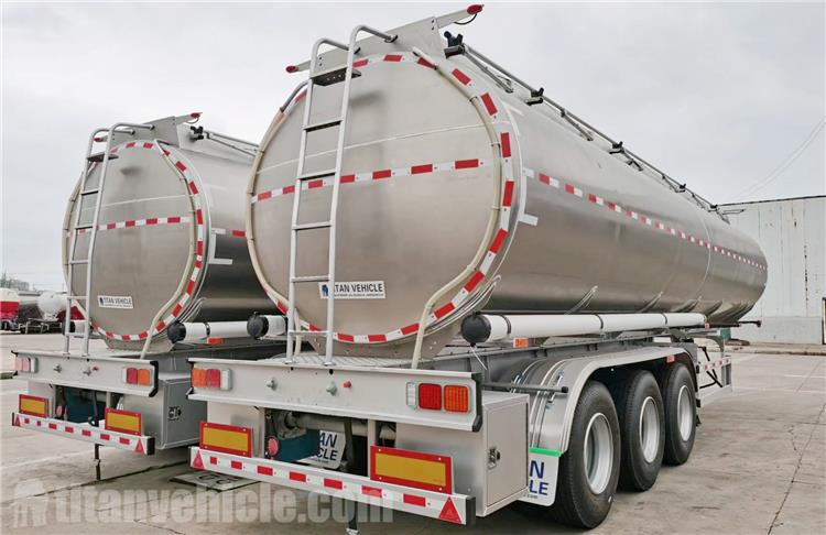 45000 Liters Aluminum Fuel Tanker Trailer for Sale In Uganda