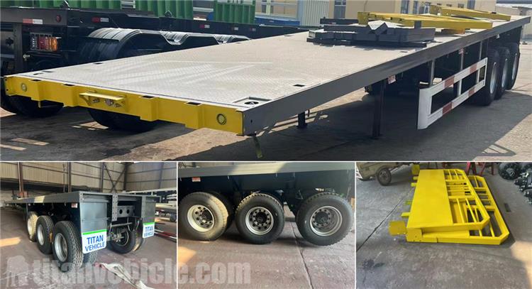 12.5m Tri Axle Trailer with Front Wall for Sale In Ghana