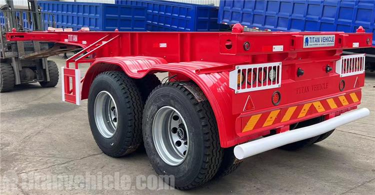 2 Axle 20ft Container Chassis Trailer for Sale In Botswana