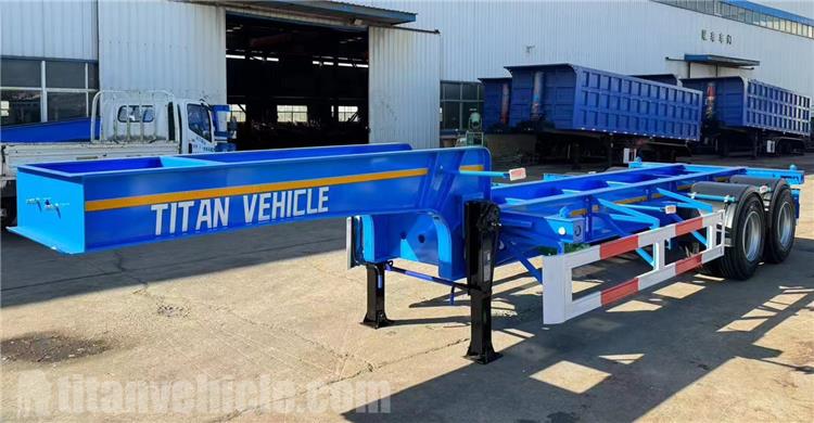 2 Axle 20ft Gooseneck Chassis Trailer for Sale In Philippines