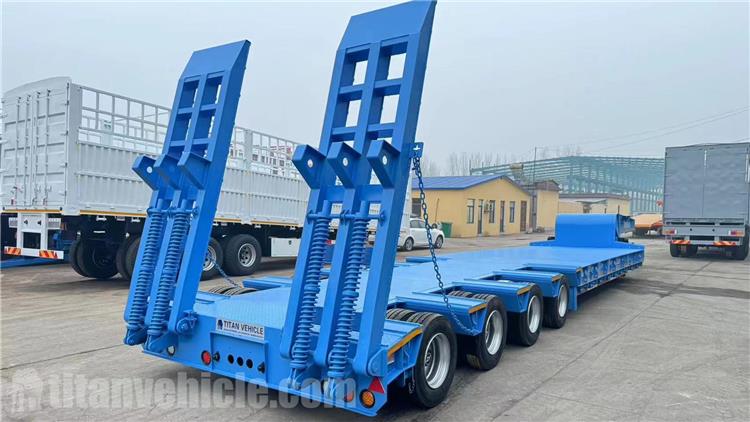 4 Axle 120 Ton Low Bed Truck Trailer for Sale In Congo