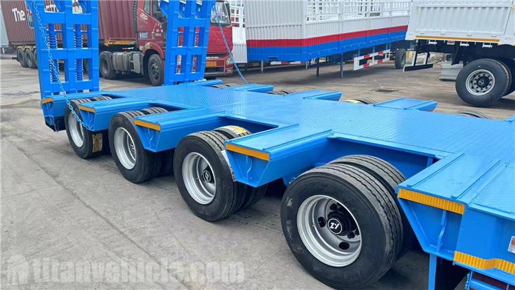 4 Axle 120 Ton Low Bed Truck Trailer for Sale In Congo