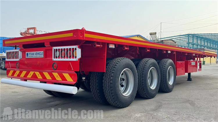 Tri Axle 12.5m Flatbed Trailer for Sale In Tanzania Dar Es Salaam