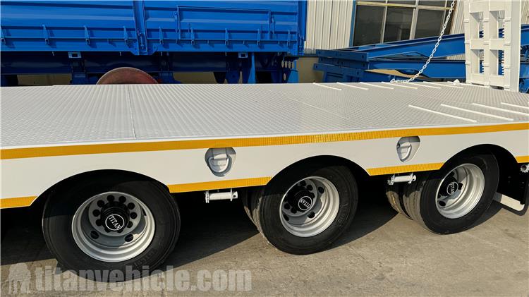Tri Axle 80 Ton Low Bed Truck Trailer for Sale In Philippines