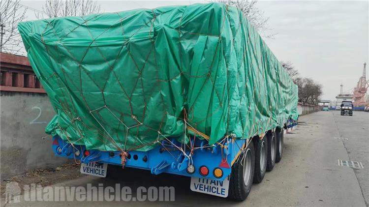 4 Axle 120 Ton Heavy Load Low Bed Truck Trailer for Sale In Benin