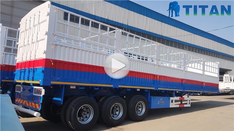 Tri Axle Fence Cargo Semi Trailer For Sale In Tanzania