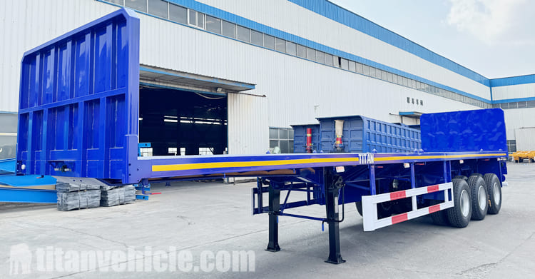 3 Axle 40 Ft Flat Bed Trailer for Sale in Tanzania