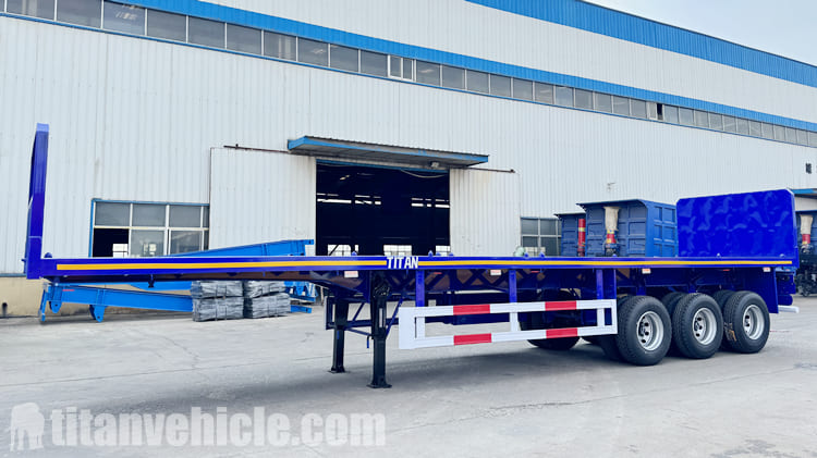 3 Axle 40 Ft Flat Bed Trailer for Sale in Tanzania