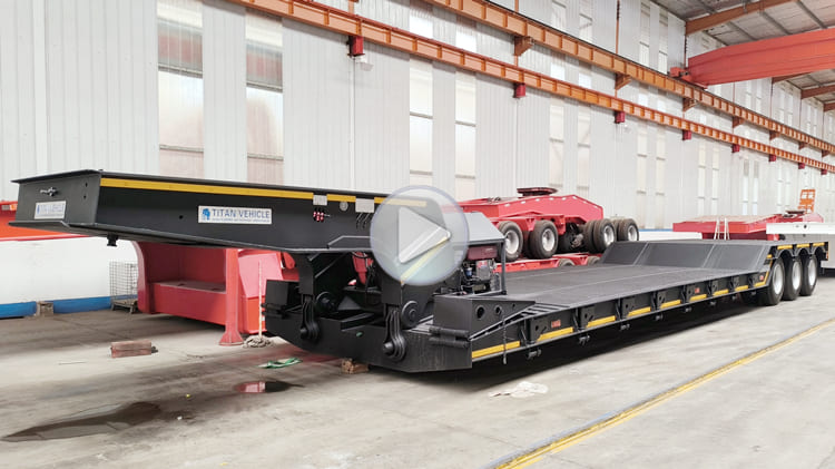 3 Axle 80 tons Gooseneck Lowboy Trailer for Sale in Philippines