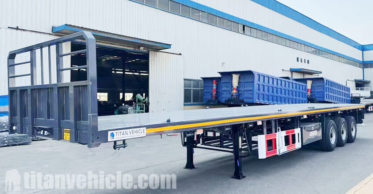 60 Tons 3 Axle Flatbed Container Trailer for Sale in Guyana