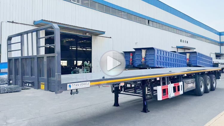 60 Tons 3 Axle Flatbed Container Trailer for Sale in Guyana