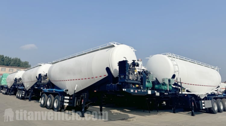 42 CBM Cement Tanker Trailer  Bulk Cement Tank Semi Trailer in Angola