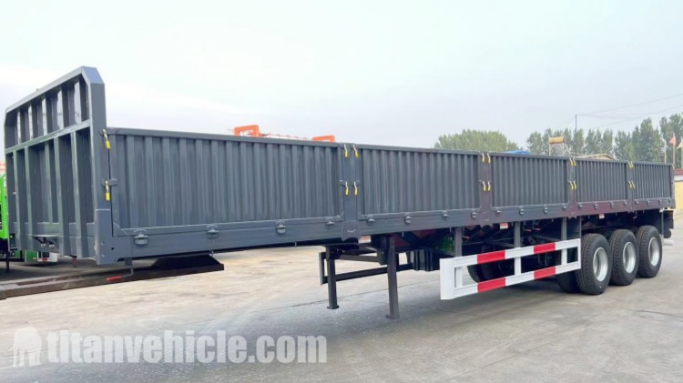 Bulk Cargo Semi Trailer with Drop Sides in Congo