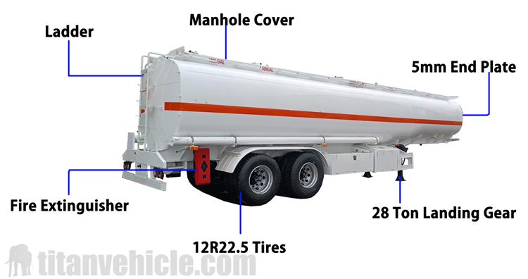 2 Axle Diesel Tanker Trailer for Sale In Congo