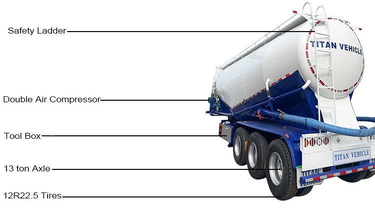 3 Axle Bulk Cement Tanker Trailer for Sale in n
