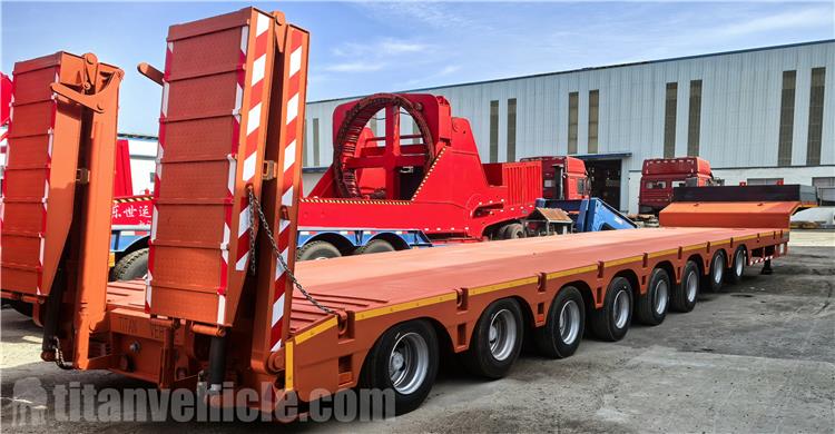 8 Axle Low Bed Truck Trailer for Sale In Ethiopia