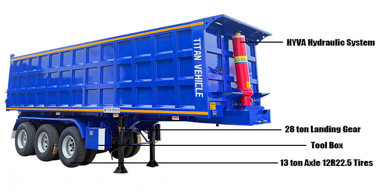3 Axle Dump Semi Trailer for Sale in Jamaica