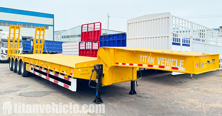 4 Axle 100 Ton Lowbed Trailer for Sale in Zambia