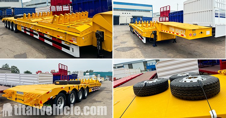 4 Axle 100 Ton Lowbed Trailer for Sale in Zambia
