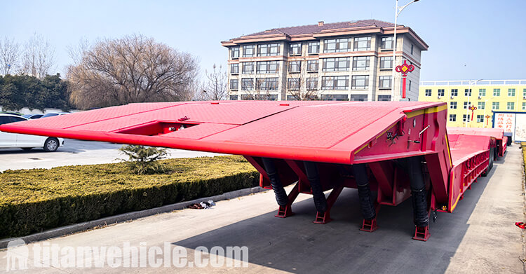 4 Axle 120 ton Folding Gooseneck Trailer for Sale in Saudi Arabia