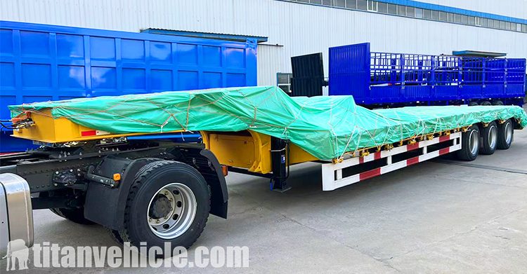 3 Axle 60 ton Low Bed Trailer for Sale in Cameroon