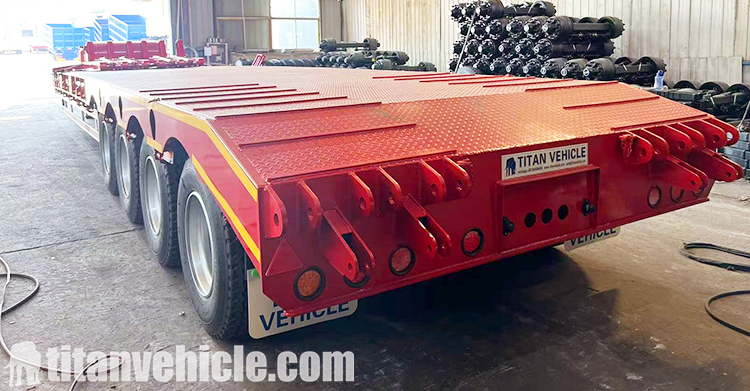 100 ton 4 Axle Low Bed Trailer for Sale in Mozambique