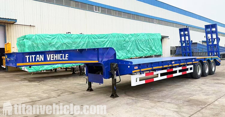 60 ton 3 Axle Low Bed Trailer for Sale in Djibouti