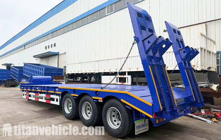 60 ton 3 Axle Low Bed Trailer for Sale in Djibouti