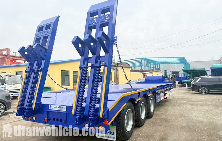 60 ton 3 Axle Low Bed Trailer for Sale in Djibouti
