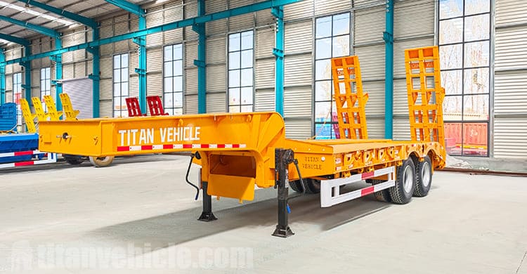 2 Axle Semi Low Bed Trailer Price for Sale in Tanzania