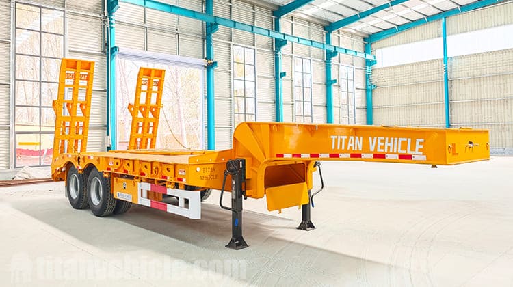 2 Axle Semi Low Bed Trailer Price for Sale in Tanzania