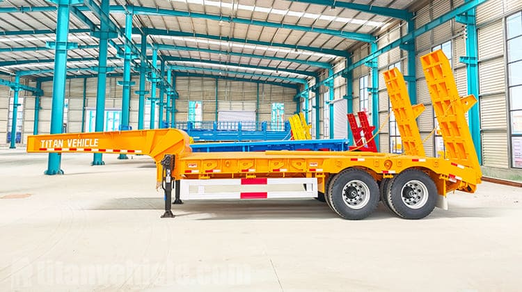 2 Axle Semi Low Bed Trailer Price for Sale in Tanzania