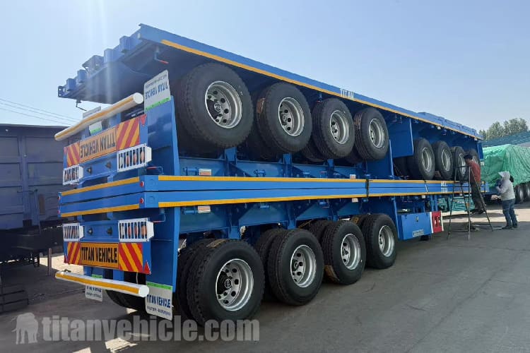 4 Axle Semi Truck Flatbed Trailer for Sale in Uganda