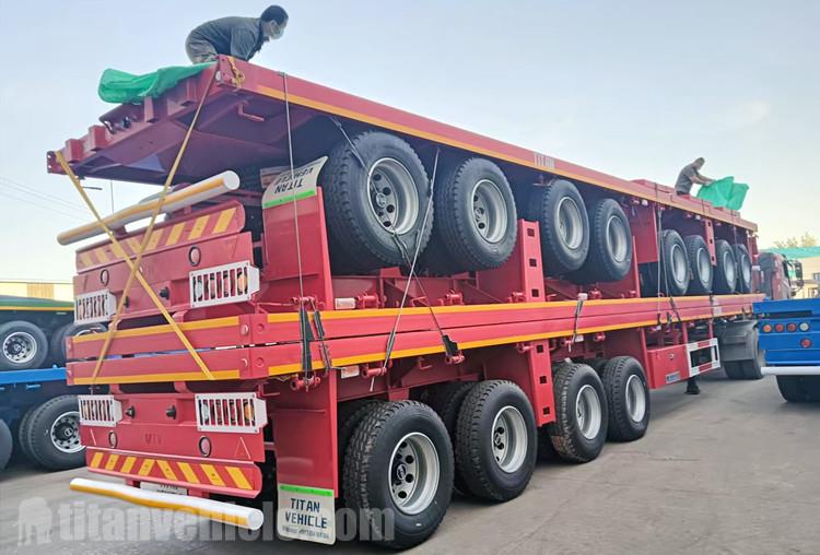 45FT 4 Axle Flatbed Trailer for Sale Near Me in Ghana