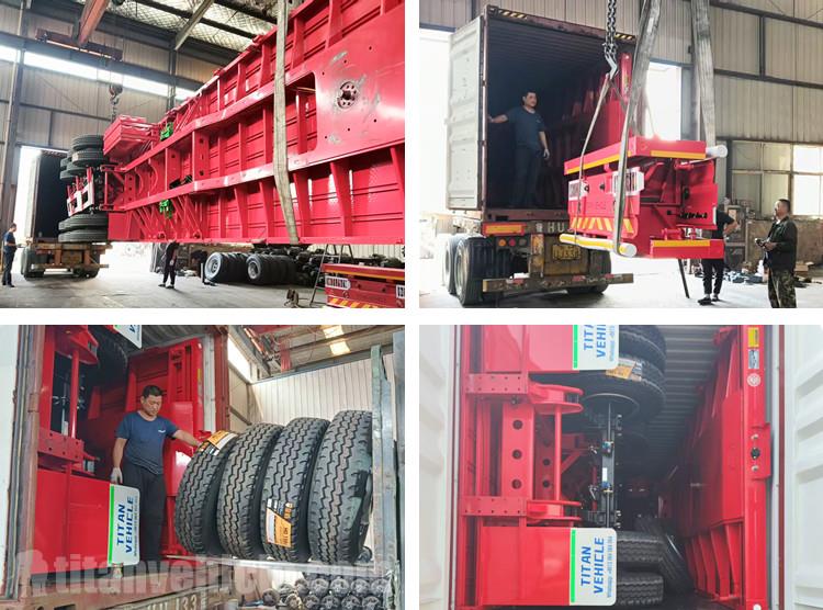 3 Axle 40 Foot Flatbed Tuck Trailer for Sale in Congo