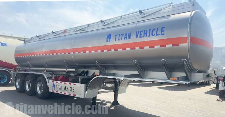 3 Axle 33000 Liters Aluminum Semi Fuel Tanker Trailer for Sale in Congo
