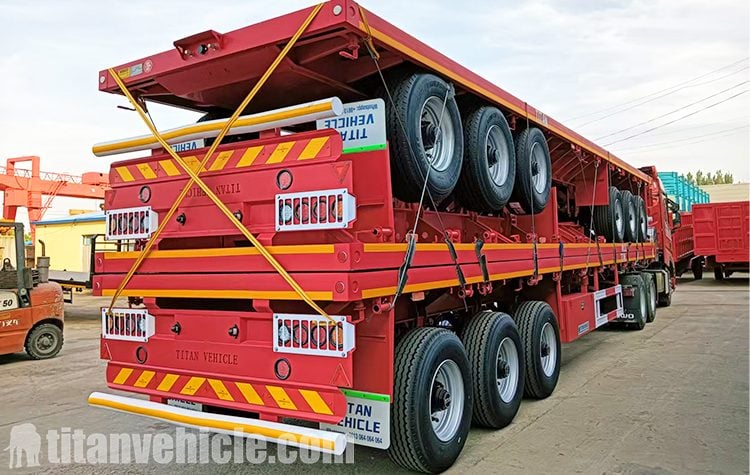 3 Axle 40 Ft Flatbed Semi Trailer for Sale Price in Tanzania