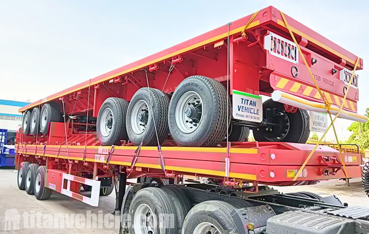 3 Axle 40 Ft Flatbed Semi Trailer for Sale Price in Tanzania