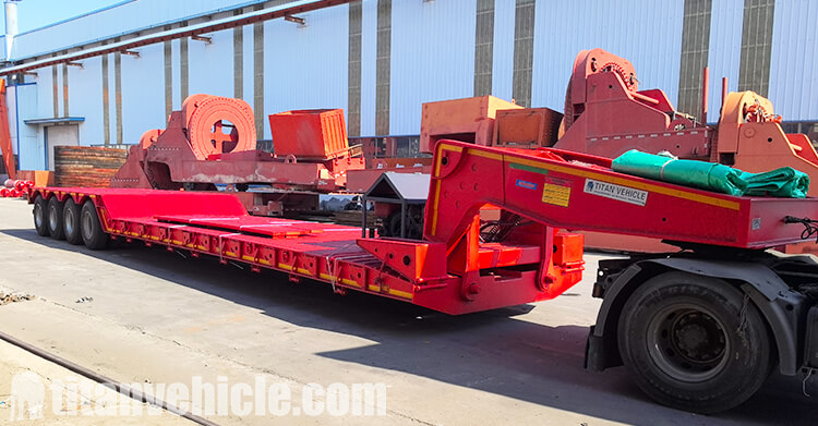4 Axle 100 Ton Detachable Gooseneck Trailer for Sale in Nigeria