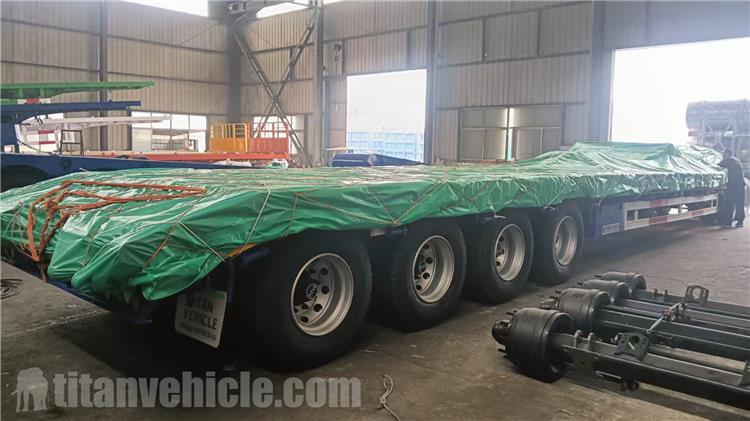 4 Axle Low Bed Truck Trailer for Sale In Tanzania