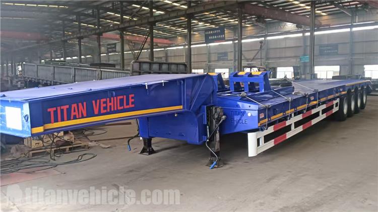 4 Axle Low Bed Truck Trailer for Sale In Tanzania