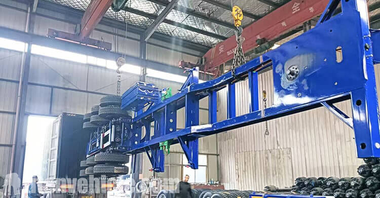 3 Axle 40 Ft Container Chassis Trailer for Sale in Jamaica