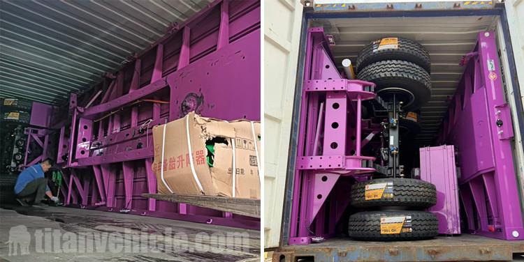 Customized Color 4 Axle 45FT Flatbed Trailer for Sale in Ghana