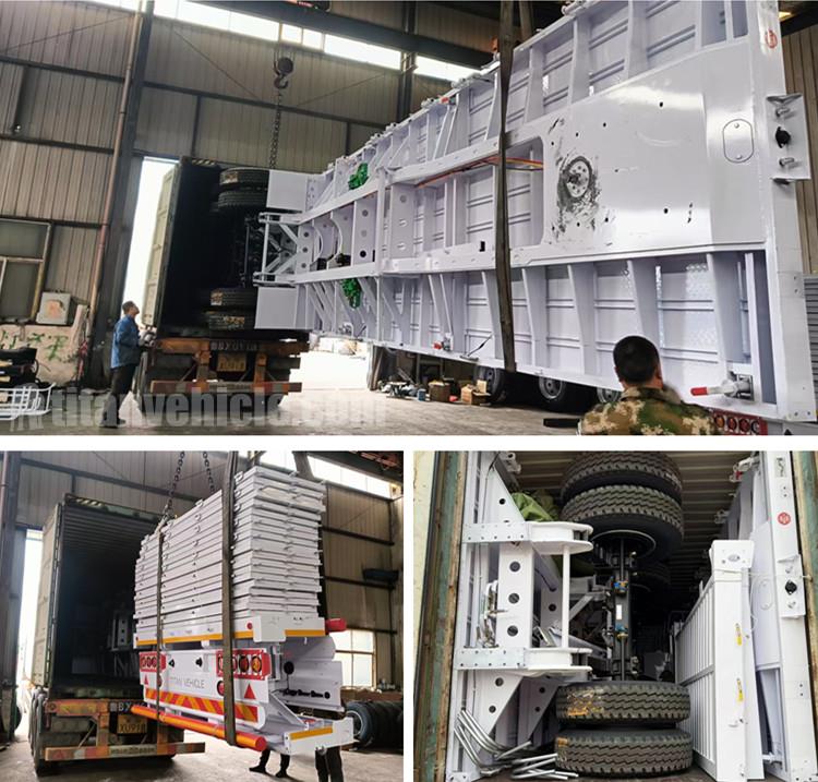 60 Ton Cargo Semi Trailer with Stake for Sale in Côte d'Ivoire