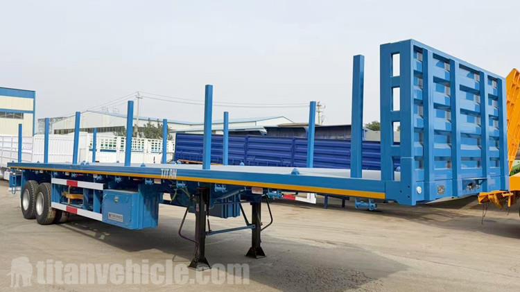 2 Axle Flatbed Trailer with Pipe Stakes for Sale in Saudi Arabia